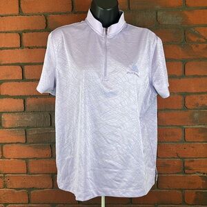 Page & Tuttle Woman's Extra Large Purple 1/4 Zip Polo Shirt – Casual, Activewear